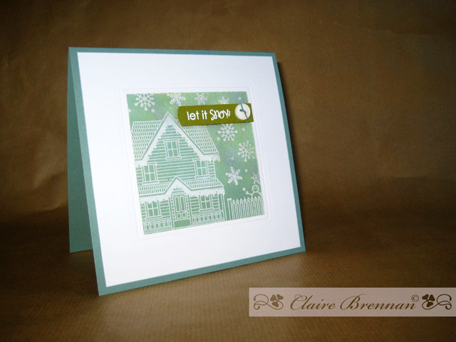 I used Boards and Beams and the additions set together with Rustic Snowflakes and clear...