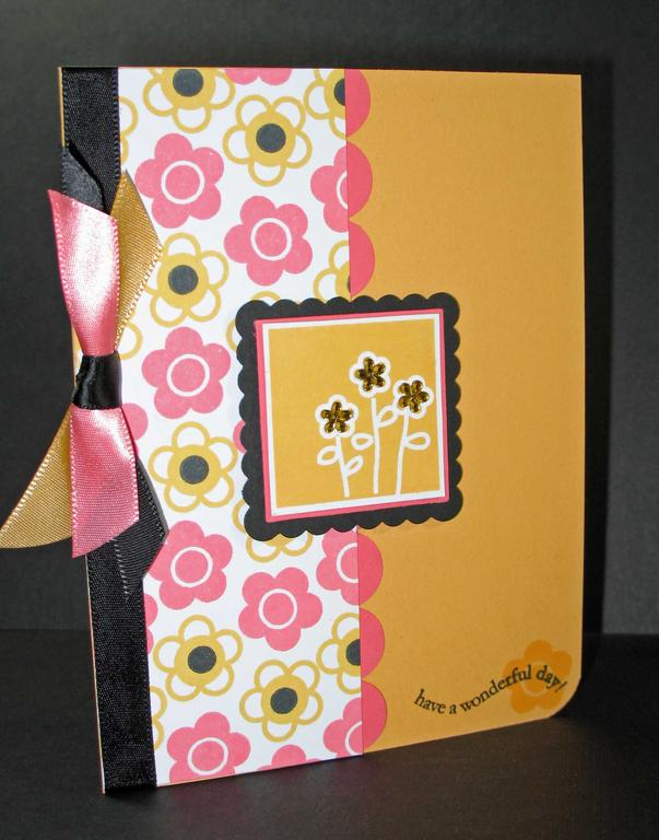 Stamps:  Out of the Box<br />
Paper:  SS White, Summer Sunrise, Berry Sorbet, Basic Black...