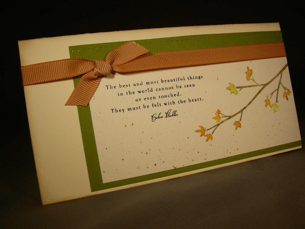 Another faux watercolor card!  Love that technique!!