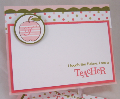 Monogram note cards for teacher<br />
<br />
<br />
<br />
stamps-Teacher&#039;s Apple,...