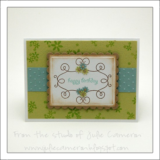 www.juliecameron.blogspot.com<br />
<br />
I used the flower trio stamp from Eat Cake to...