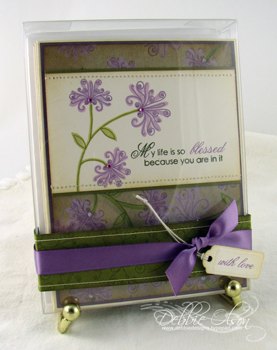 Heartfelt Basics Boxed Card Set<br />
<br />
Stamps: Heartfelt Basics, Spiral Bouquet, Polka...