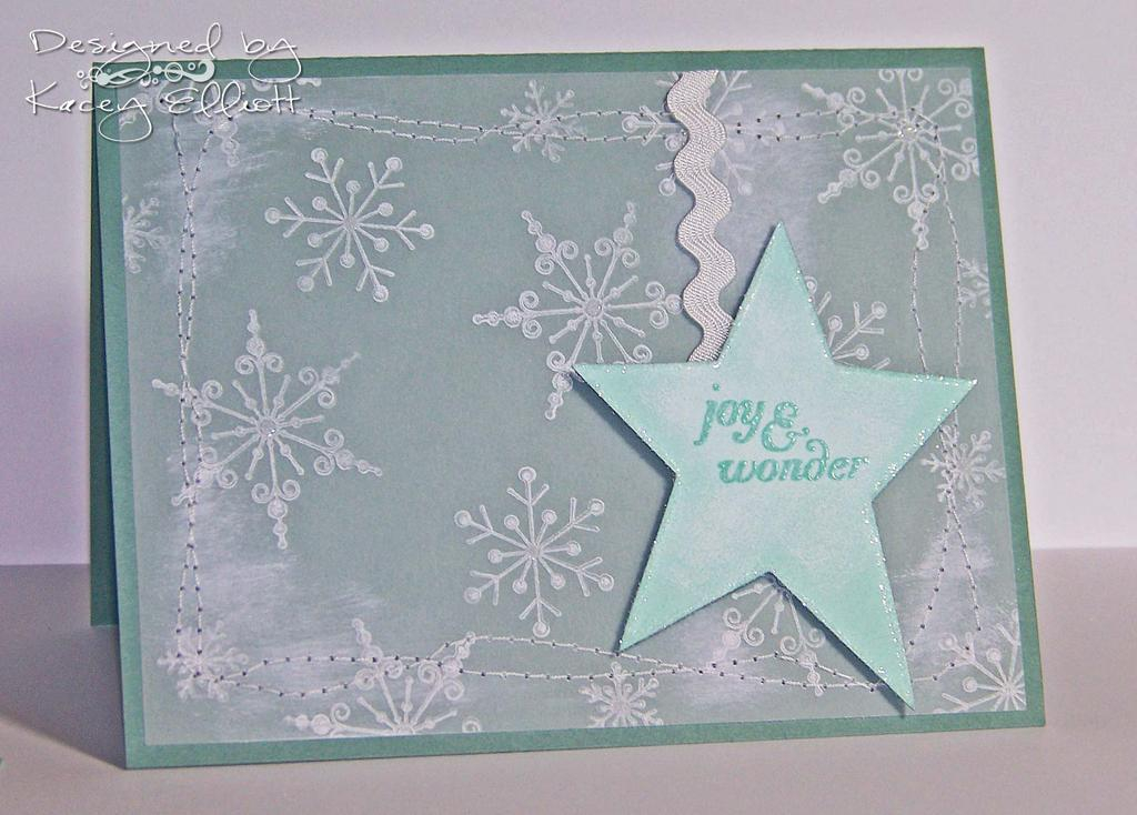 Easy Christmas With Snowflake Serenade and Holiday Wishes.  I used Ocean Tides with Aqua Mist....