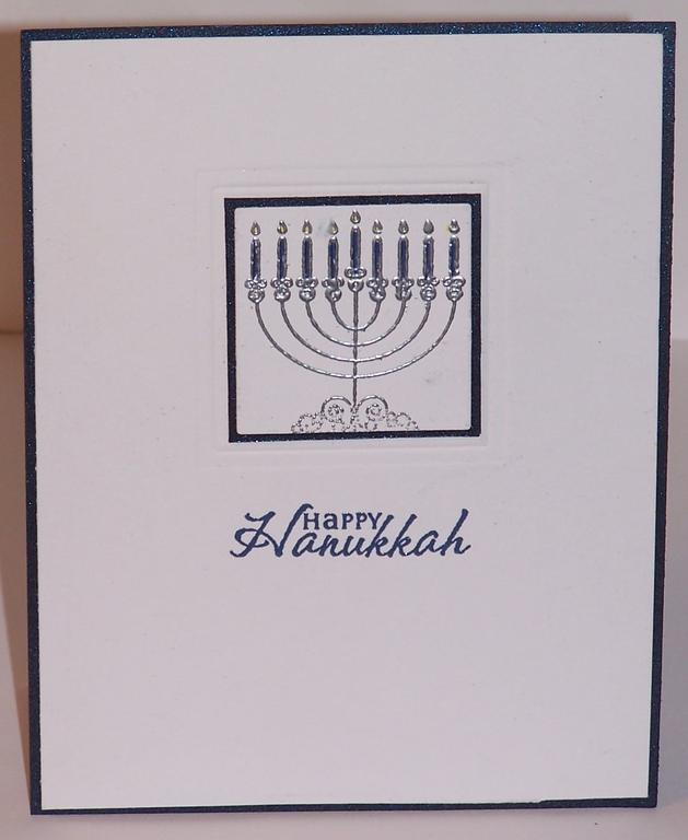Quick and easy Hanukkah card using the Mazel Tov set