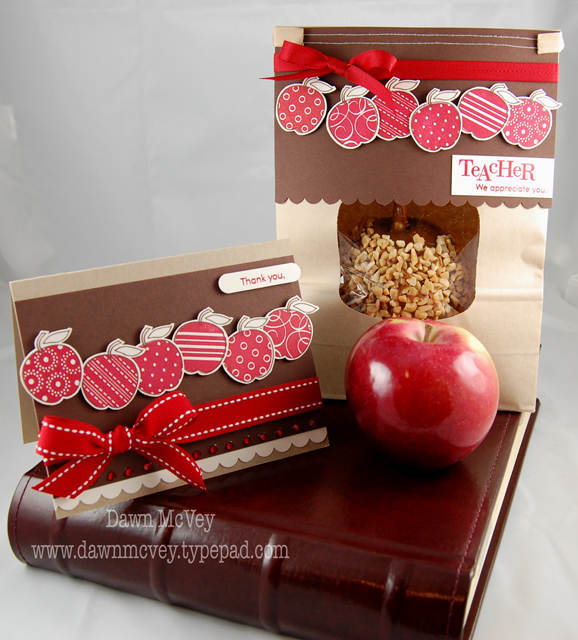 Paper: kraft, dark chocolate, vintage cream<br />
Stamps: Teacher's Apple<br />
Ink: pure...
