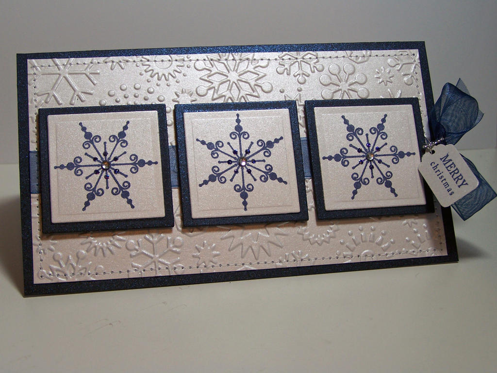 This is my entry for Quick and Easy Holiday card.  All supplies are PTI unless otherwise noted...