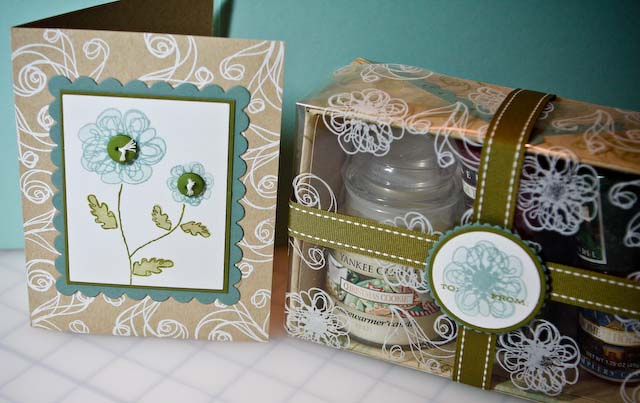 I re-covered a box and made my own transparency lid and filled it with some Yankee Candles.<br...