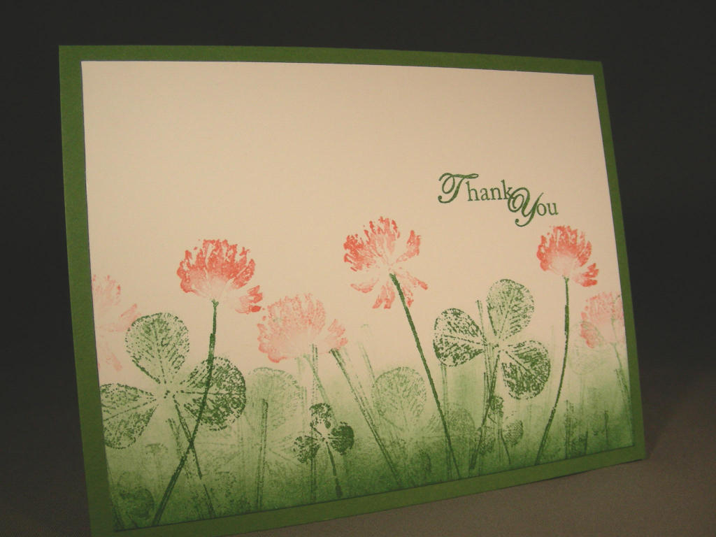 I LOVE this Thank You sentiment in Lisa&#039;s Remember set!  It is PERFECT!!!  The clover...