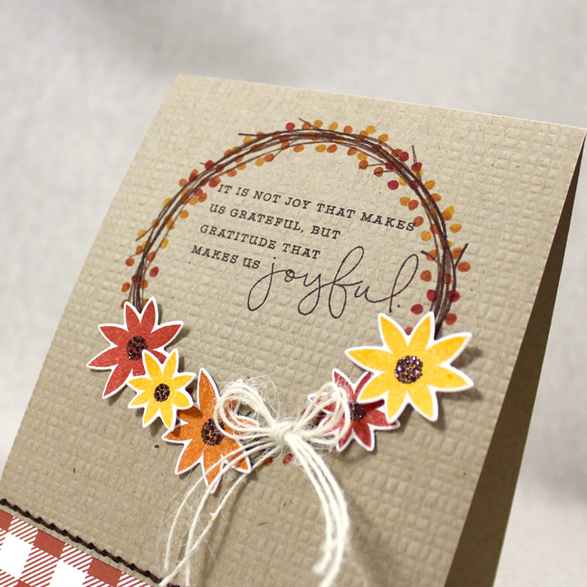 Stamps: Twig Wreath, Choose Joy - Papertrey Ink<br />
Cardstock: Classic Kraft, Chicken Scratch...