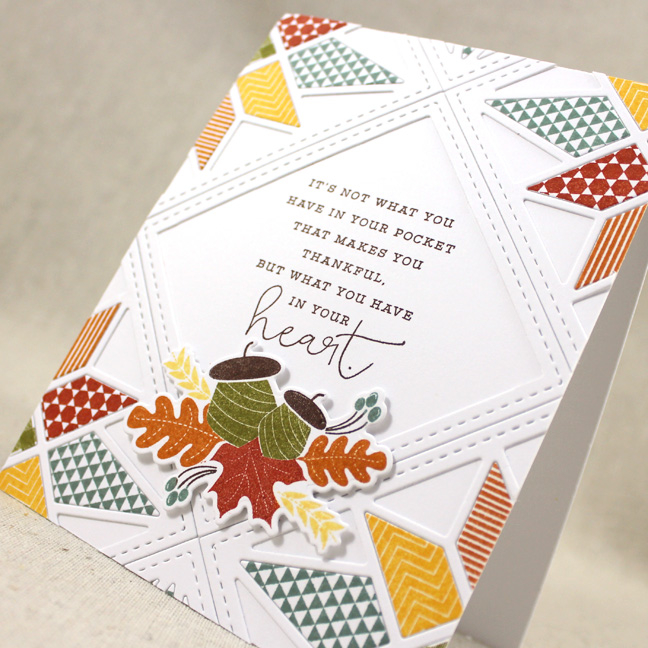 Stamps: Quilted: Autumn, Choose Joy - Papertrey Ink<br />
Cardstock: White<br />
Ink: Dark...