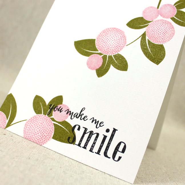 Stamps: Fall Florals, Scribbled Sentiments<br />
Cardstock: Fresh Snow Linen - Papertrey Ink<br...