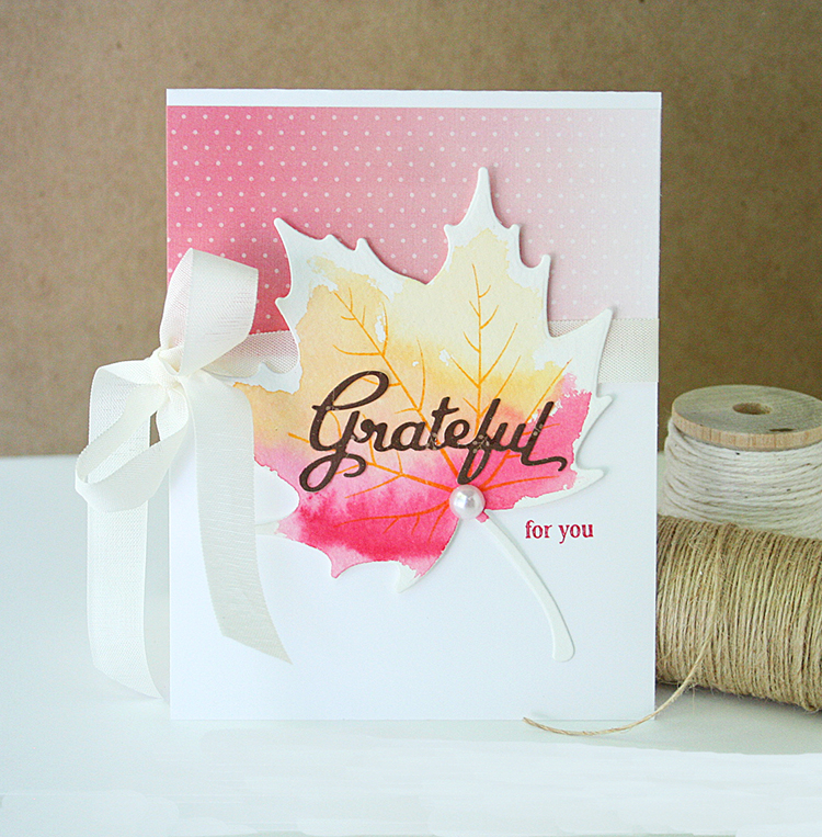 STAMPS: Enclosed: Leaf<br />
INK: Pure Poppy, Summer Sunrise, Harvest Gold<br />
PAPER:...