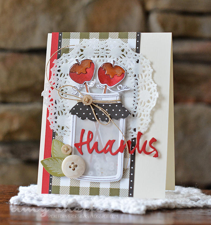 STAMPS: Friendship Jar, Friendship Jar Fall Fillers, Enclosed: Apple<br />
<br />
DIES: Jar...