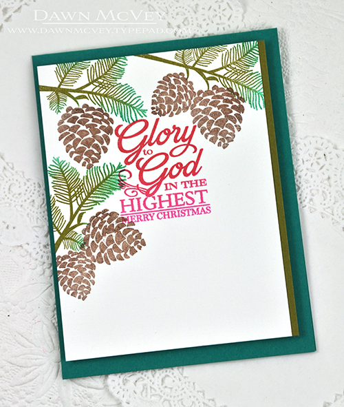 Paper: stamper&#039;s select white, tropical teal, ripe avocado<br />
Stamps: O Holy Night,...