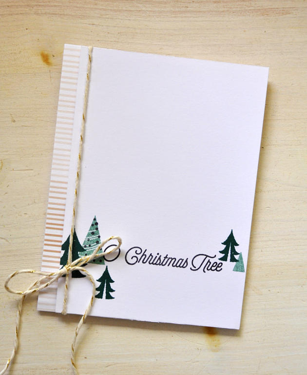 Stamps: Treetops Glisten<br />
Ink: Gold<br />
Cardstock: White<br />
Pattern Paper: Treetops...