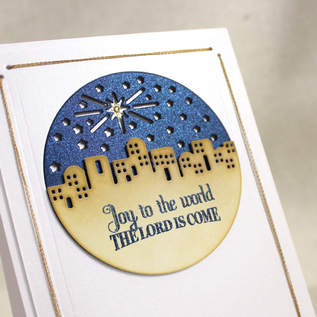 Stamps: Petite Places: Nativity, O Holy Night - Papertrey Ink<br />
Cardstock: White Shimmer,...