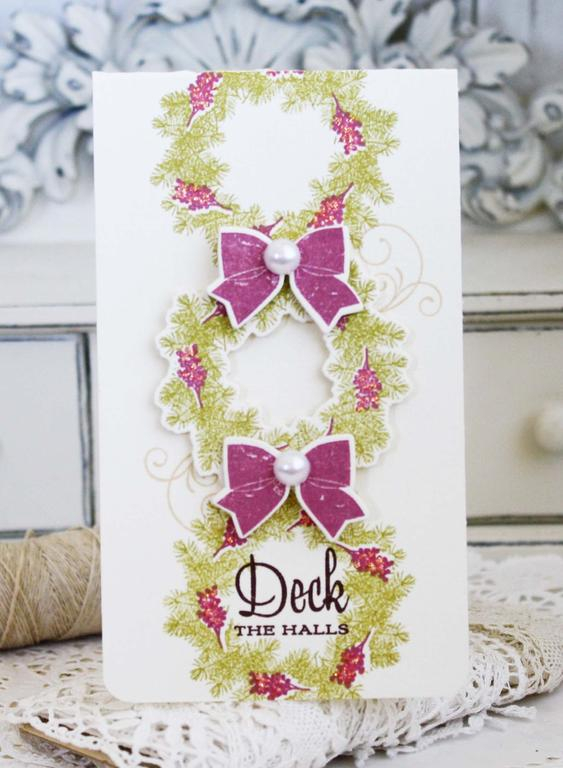 Papertrey Ink Supplies Used:<br />
Stamps:<br />
Deck the Halls, Fancy Flourishes<br />...