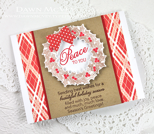 Paper: stamper&#039;s select white, kraft, pure poppy, holiday plaid, Pure Poppy + White Basics...