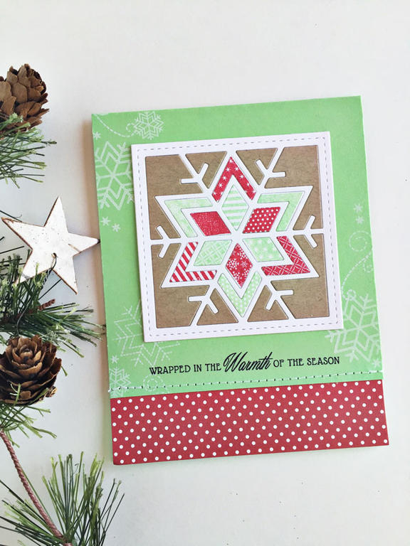 size: 4 1/4&quot; x 5 1/2&quot;<br />
<br />
stamps: Quilted: Winter, Tucked In: Holiday<br />...