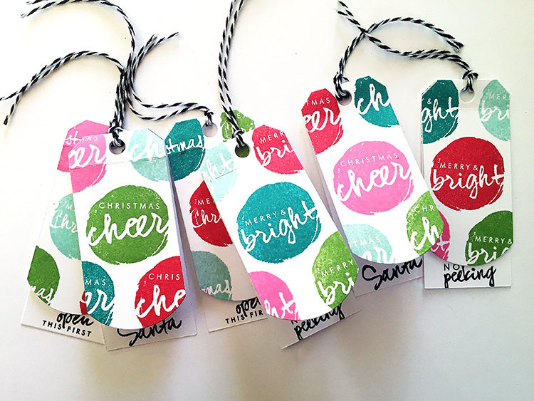 STAMPS: Wet Paint Holiday Tags<br />
INK: Hibiscus Burst, Pure Poppy, Tropical Teal, Aqua Mist,...