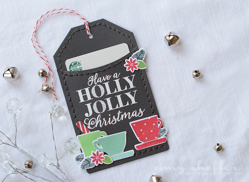 Stamps: Cup of Cheer<br />
<br />
Dies: Cup of Cheer, Stitched Tag<br />
<br />
Ink: Vintage...