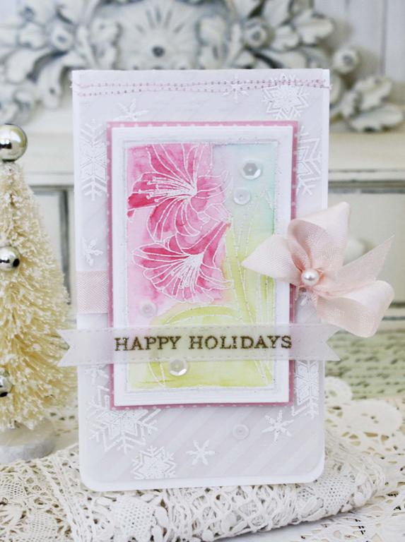 Papertrey Ink Supplies Used:<br />
Stamps:<br />
Botanical Blocks III, Quilted:  Winter<br />...