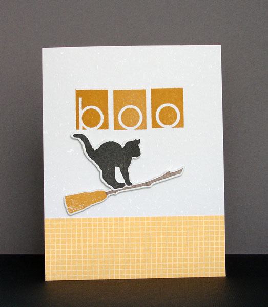 Easy little Halloween card. I used the Bitty Blocks dp on the bottom; stamped the Alpha Blocks...