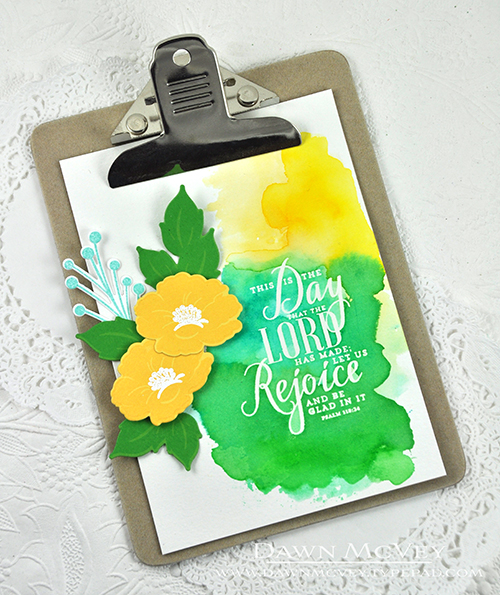 Paper: watercolor card stock, stamper&#039;s select white, new leaf, harvest gold<br />
Stamps:...