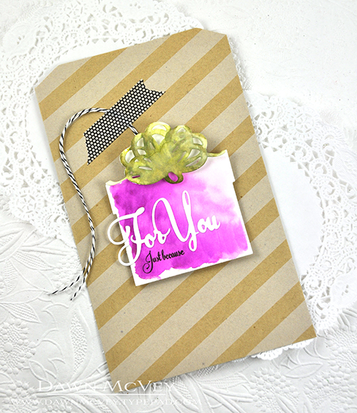 Paper: watercolor card stock, kraft<br />
Stamps: Enclosed: Present<br />
Ink: smokey...