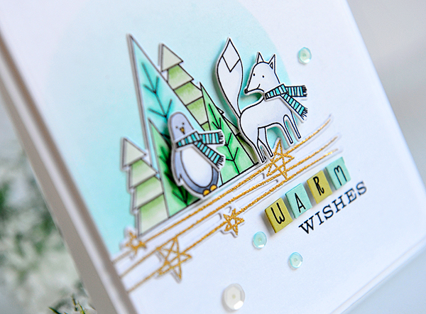 STAMPS: Warmest Wishes, Type Strips III, Birthday Cheer, Star Scribbles<br />
DIES: Warmest...