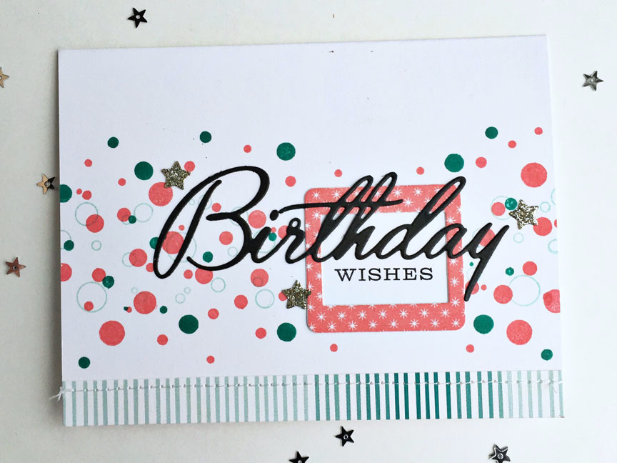 size: 5 1/2&quot; x 4 1/4&quot;<br />
<br />
stamps: Birthday Cheer, Monthly Moments: Mini...