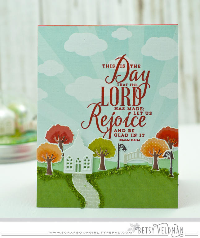 stamps: phrases &amp; praises, petite places: walk in the park<br />
ink: terracotta tile,...