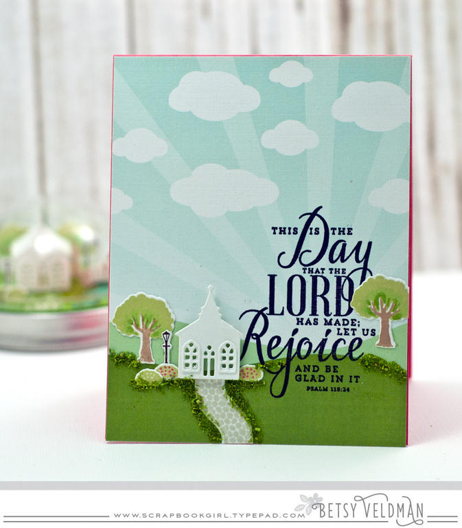 stamps: phrases &amp; praises, petite places: walk in the park<br />
ink: vintage jadeite,...