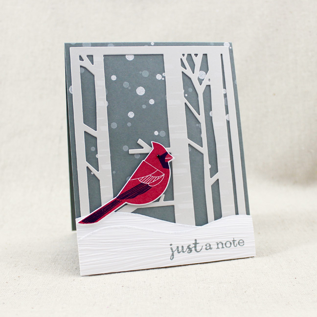 Stamps: Winter Woods, Confetti Toss - Papertrey Ink<br />
Cardstock: Stormy Sea, Soft Stone -...