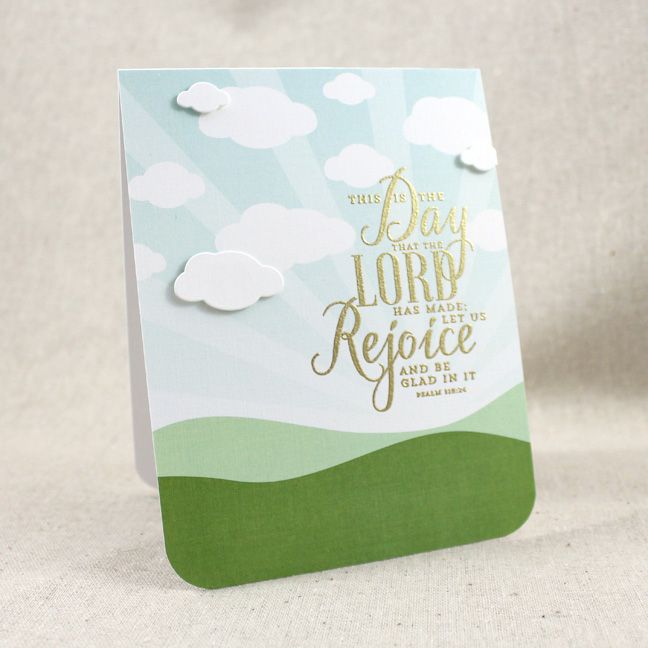 Stamps: Phrases &amp; Praises - Papertrey Ink<br />
Cardstock: Walk In The Park Patterned...