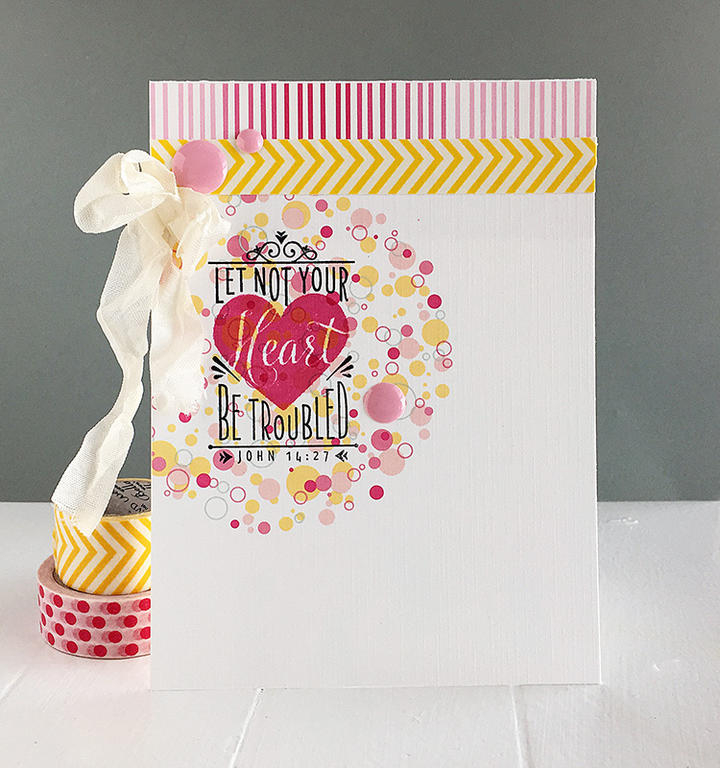 STAMPS: Phrases and Praises<br />
INK: Raspberry Fizz, True Black<br />
PAPER: Ombre Stripes,...