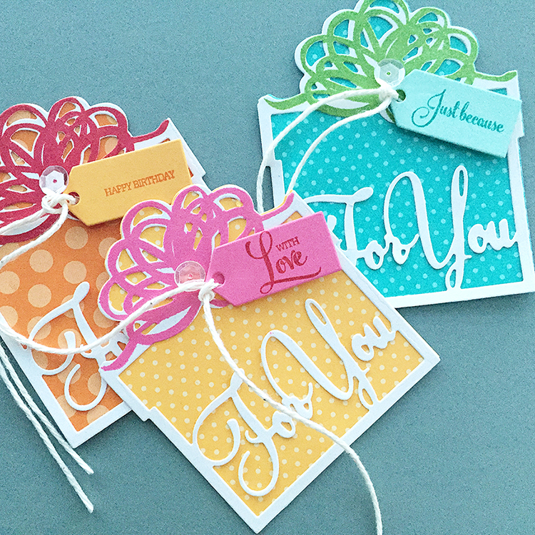 STAMPS: Enclosed: Present<br />
INK: Pure Poppy, Hibiscus Burst, New Leaf, Orange Zest,...