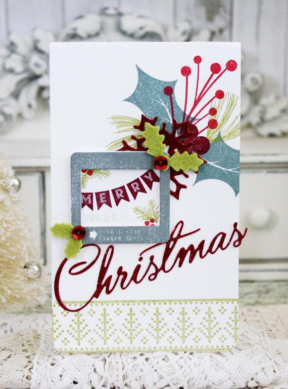 Papertrey Ink:<br />
Stamps:<br />
Fair Isle Border Borders, Spruce &amp; Sprigs, Monthly...