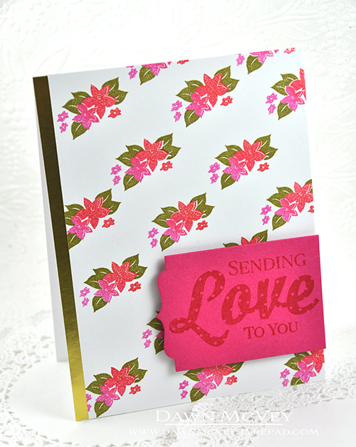 Paper: stamper&#039;s select white, raspberry fizz, luxe gold adhesive sheet<br />
Stamps:...