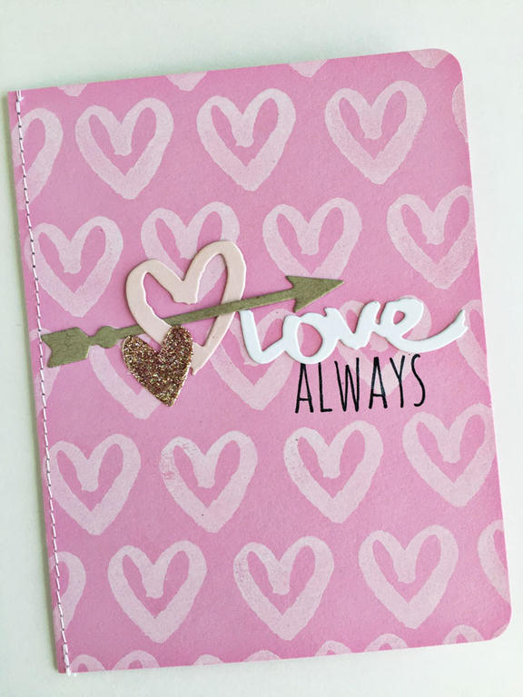 stamps: XOXO<br />
<br />
ink: True Black, Fresh Snow<br />
<br />
cardstock: white, Lovely...