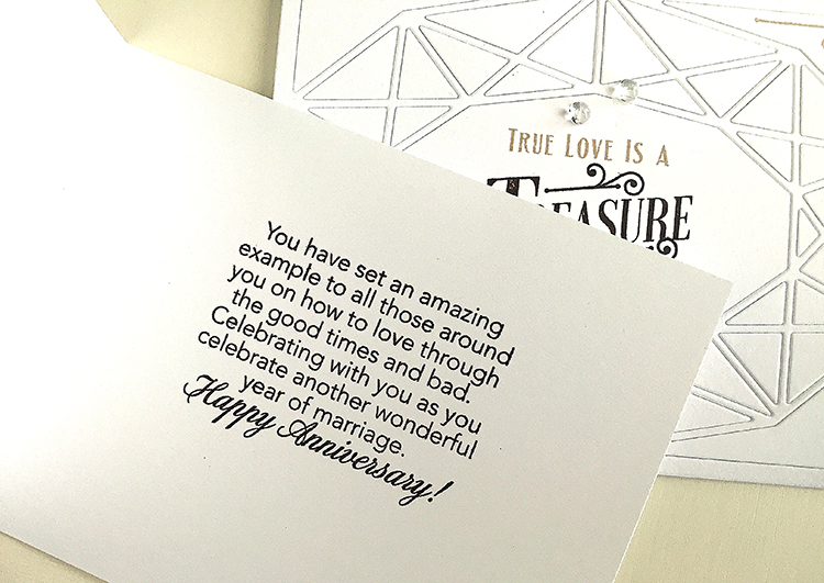 True Love Is Rare card:<br />
STAMPS: You&#039;re a Gem, Tucked In: Anniversary<br />
INK:...