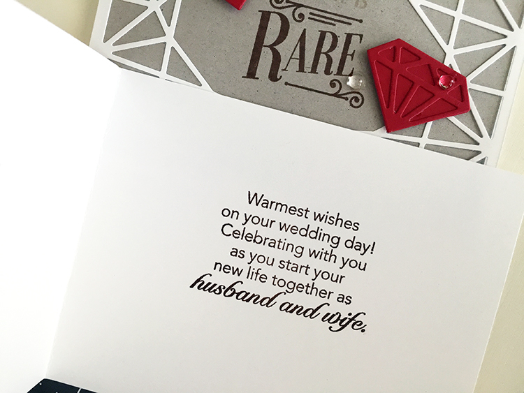 STAMPS: You&#039;re a Gem, Tucked In: Wedding<br />
INK: Dark Chocolate, Classic Kraft<br />...
