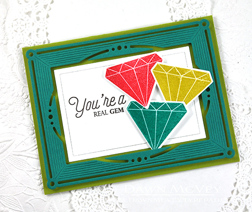 Paper: stamper&#039;s select white, simply chartreuse, tropical teal<br />
Stamps: Be Mine,...