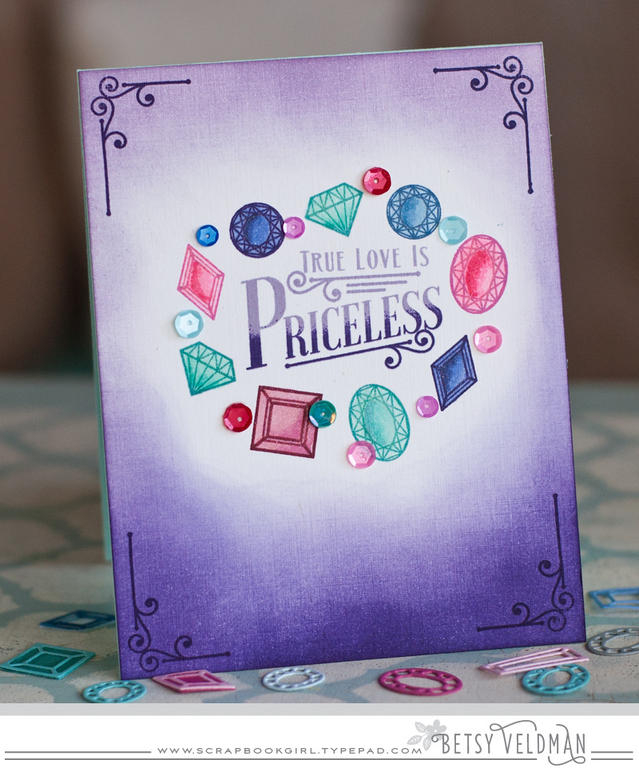 stamps: you&#039;re a gem<br />
ink: tropical teal, winter wisteria, royal velvet, raspberry...
