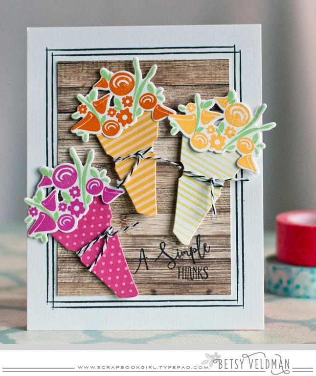 stamps: fresh floral wrap-ups<br />
ink: true black, vintage jadeite, raspberry fizz, orange...