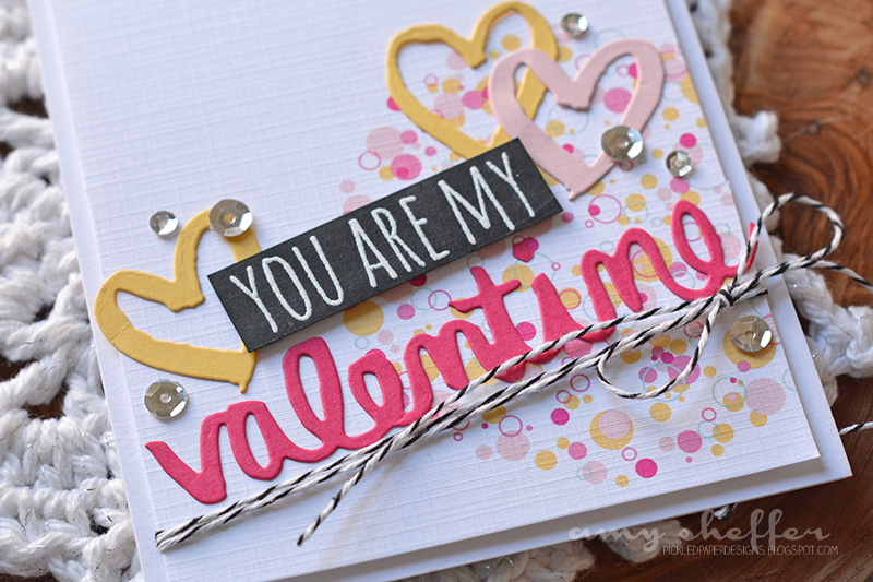 Stamps: XOXO<br />
<br />
Dies: XOXO<br />
<br />
Ink: VersaMark<br />
<br />
Paper:...