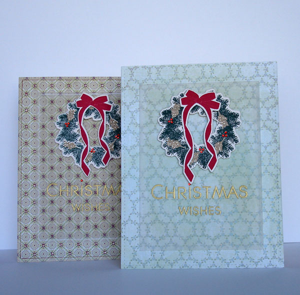 Here are a couple of Christmas cards made with Deck The Halls.  DP is from an old pkg. of Memory...