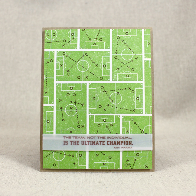 Stamps: Go For The Goal - Papertrey Ink<br />
Cardstock: Rustic White, Classic Kraft,...
