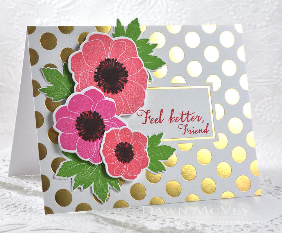 Paper: stamper&#039;s select white, gold luxe foil <br />
Stamps: Bold Blossoms<br />
Ink:...
