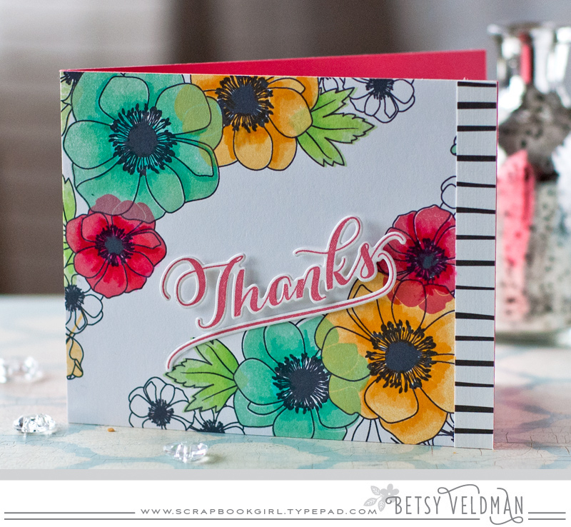 Stamps: bold blossoms, Graceful greetings <br />
Ink: Aqua mist, Berry sorbet, harvest gold,...